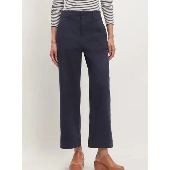 Everlane The Organic Wide-Leg Pant in Navy 6 - Picture 1 of 10